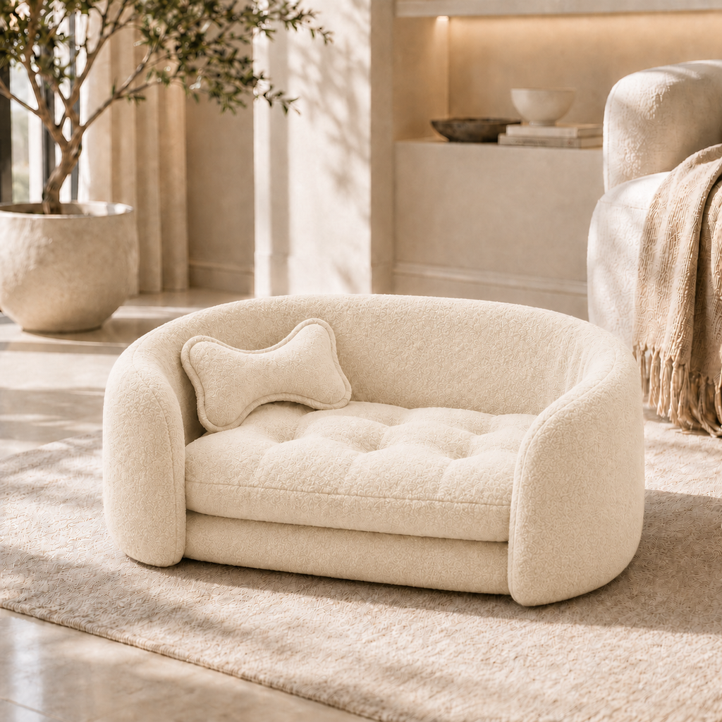 CozyCloud Plush Pet Sofa Bed