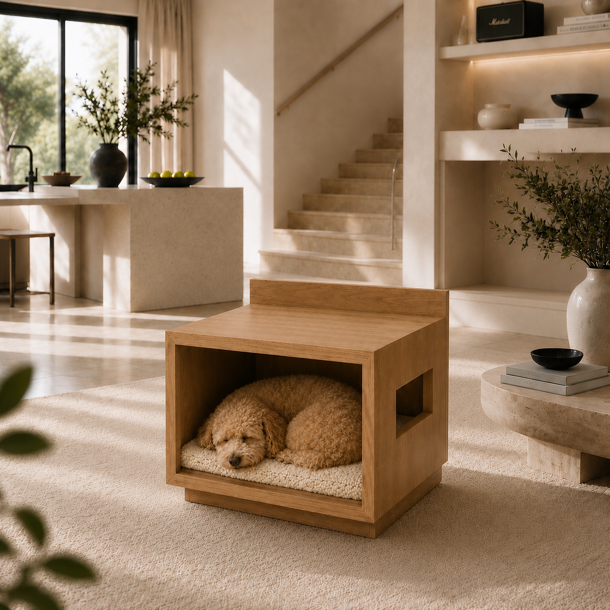Modern Wooden Pet House Bedside Table