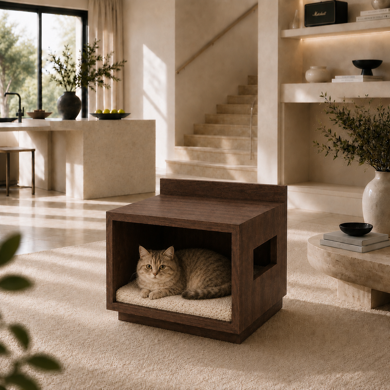 Modern Wooden Pet House Bedside Table