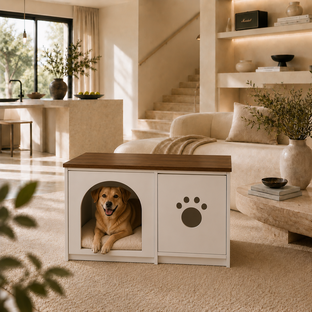 Modern Wooden Pet House Console with Storage