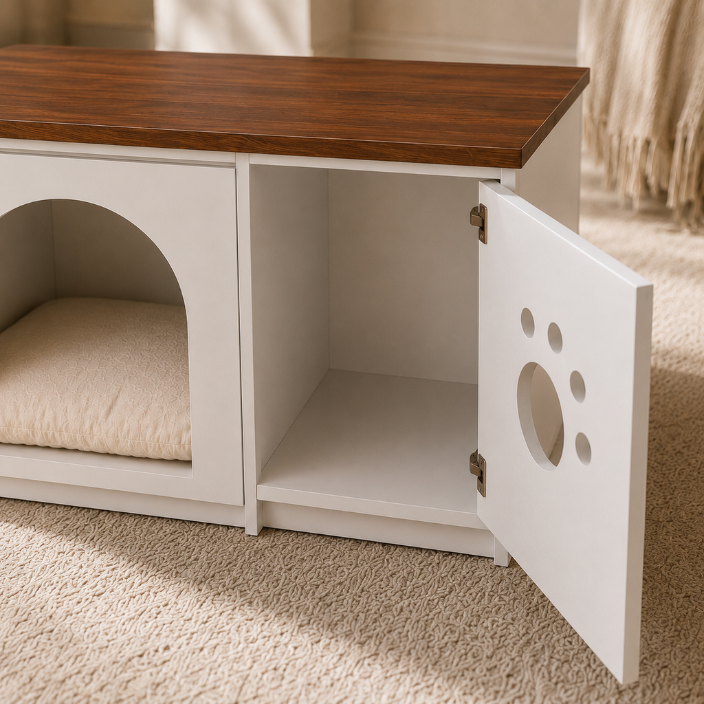 Modern Wooden Pet House Console with Storage