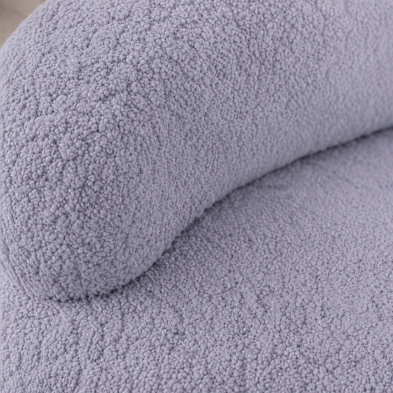 Modern Curved Boucle Dog Sofa Bed