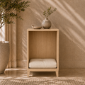 Modern Wooden Pet House Side Table with Cushion