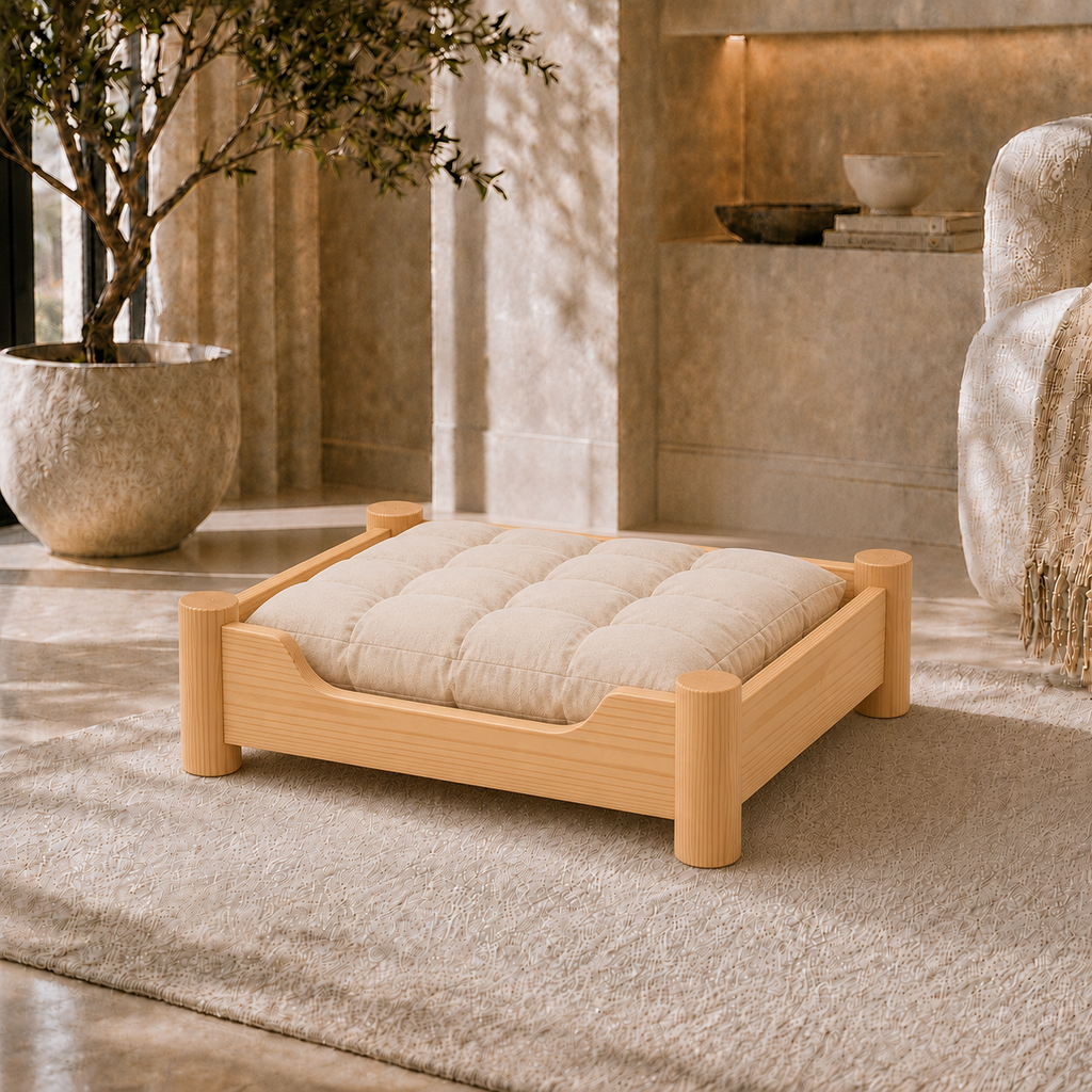 Scandinavian Wooden Pet Bed