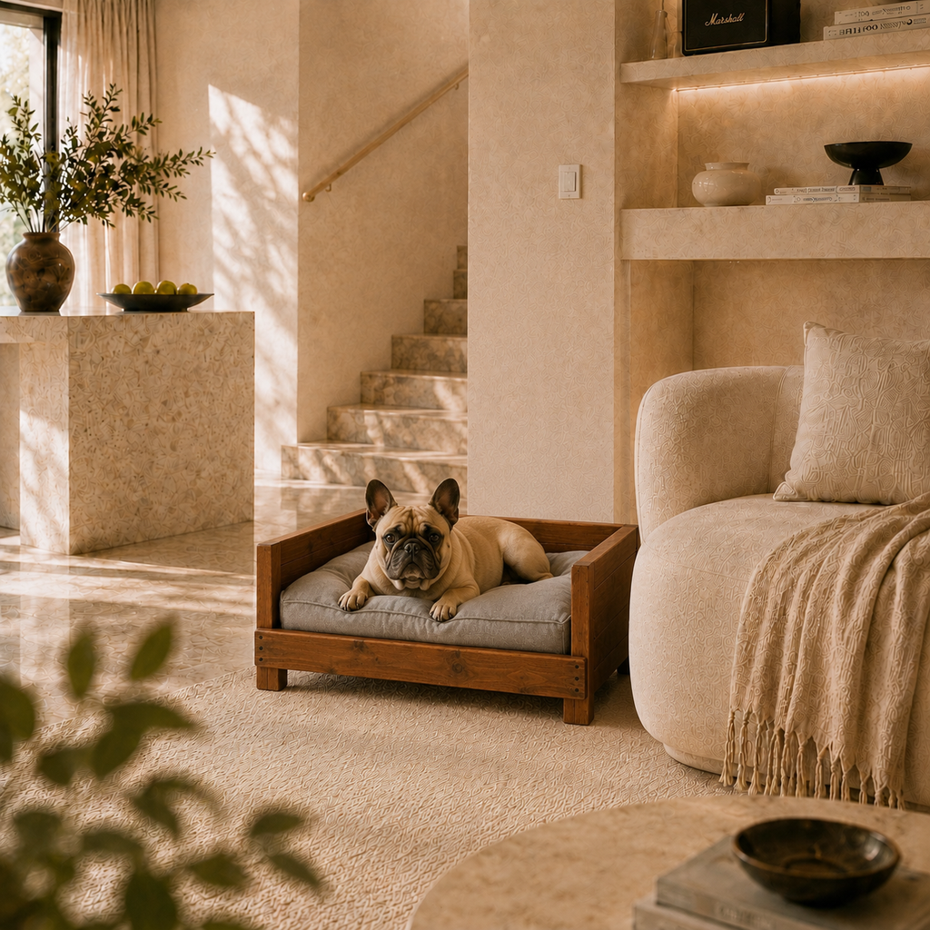 Rustic Wooden Pet Bed