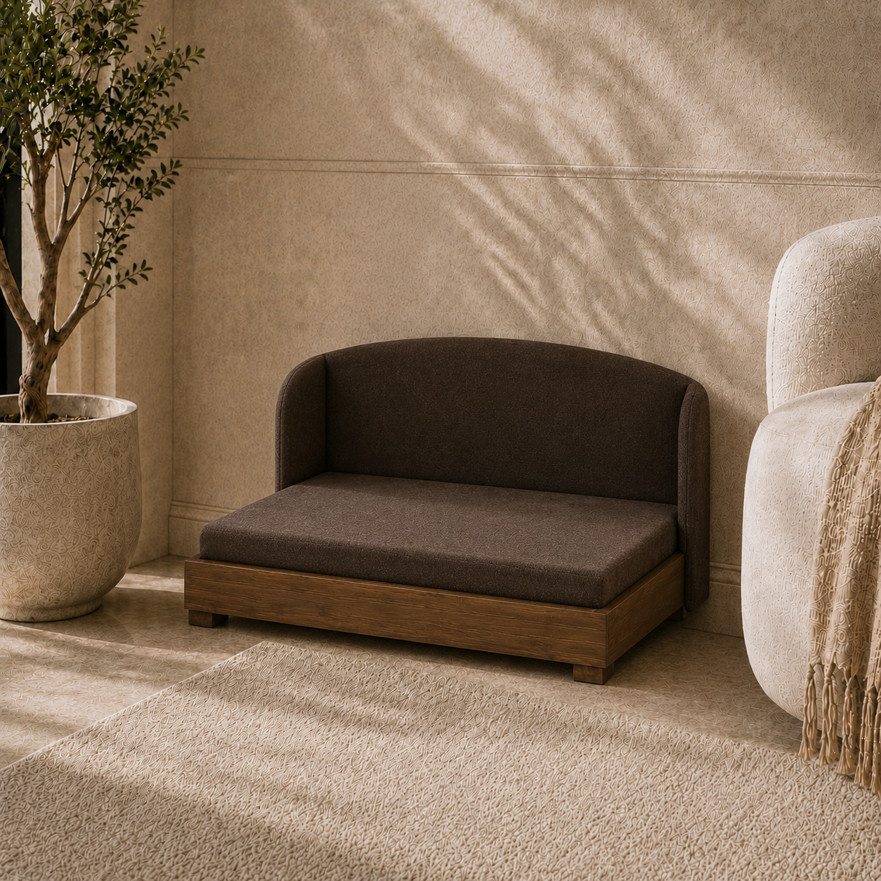 Modern Wooden Sofa Pet Bed