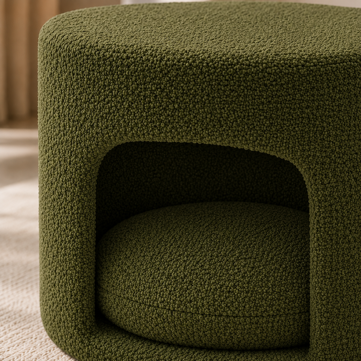 Round Pet Bed & Pouf
