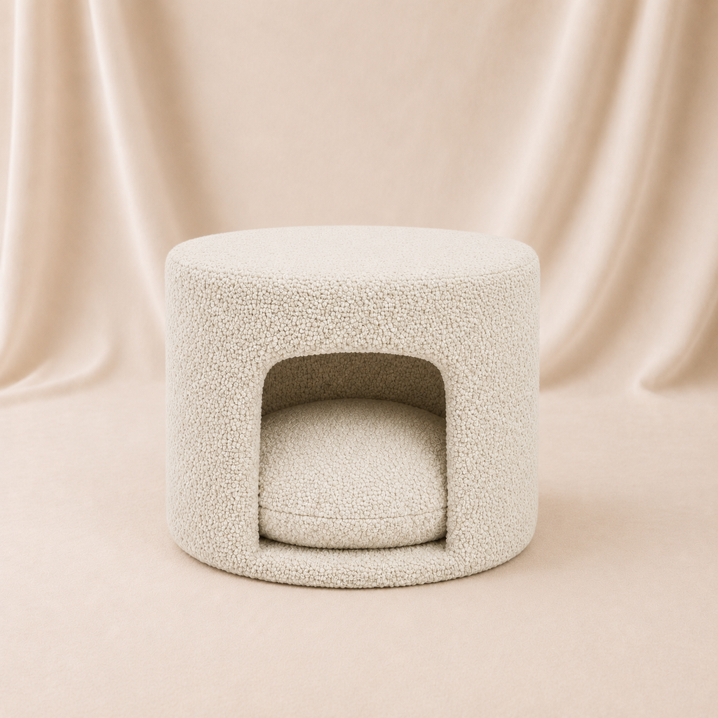 Round Pet Bed & Pouf
