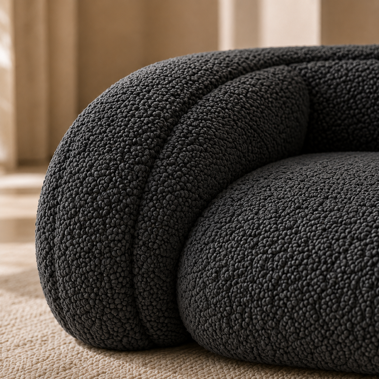 Luxury Boucle Dog Sofa Bed