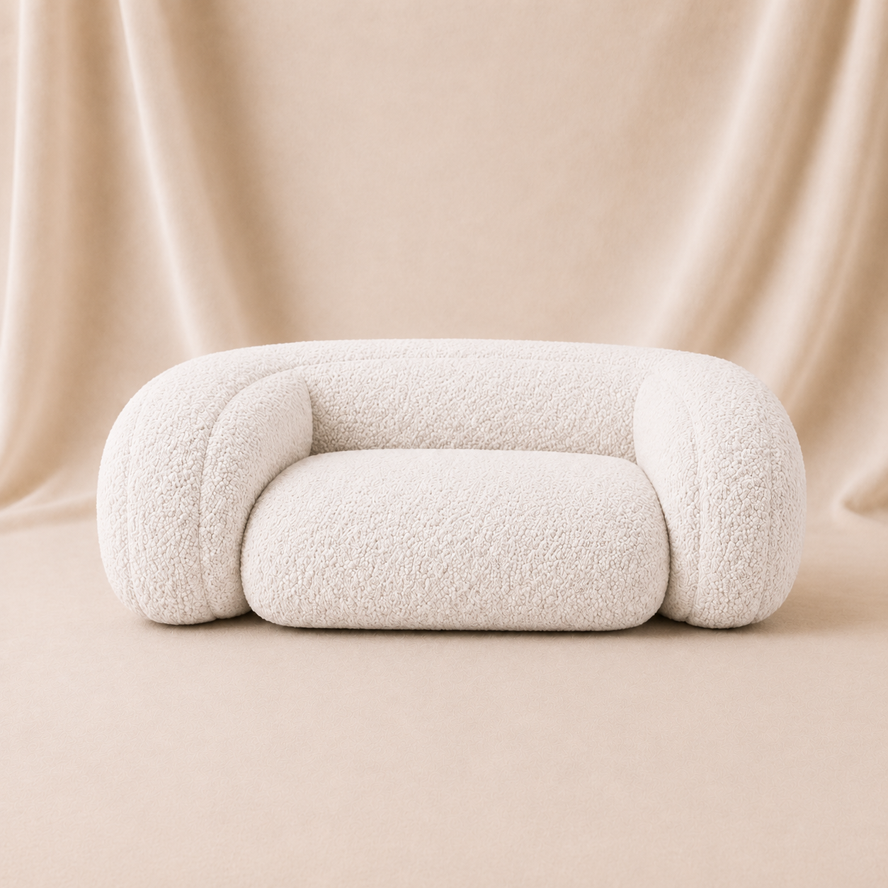 Luxury Boucle Dog Sofa Bed
