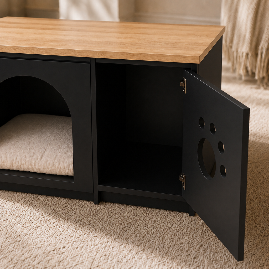 Modern Wooden Pet House Console with Storage