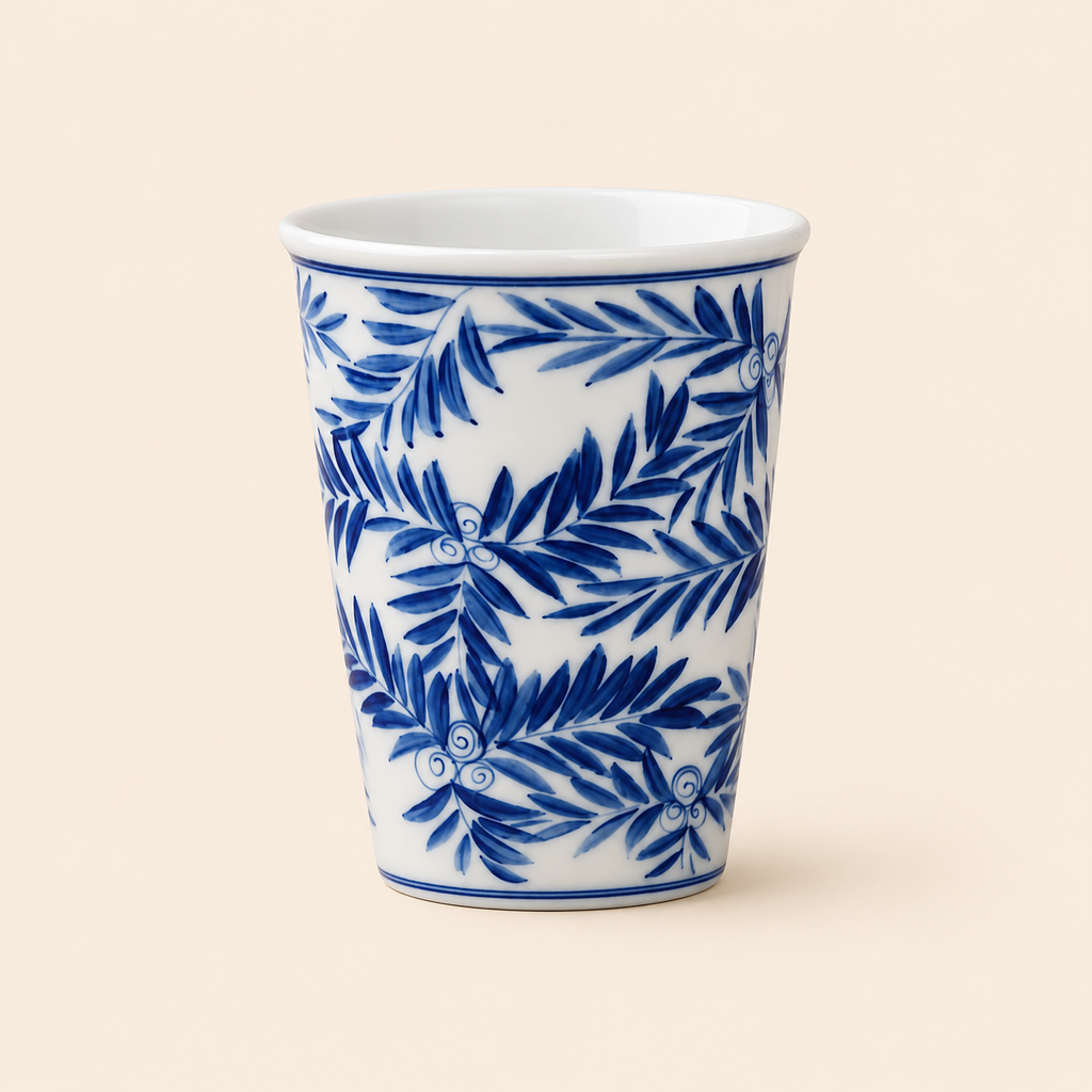 Bamboo palm Porcelain Cup