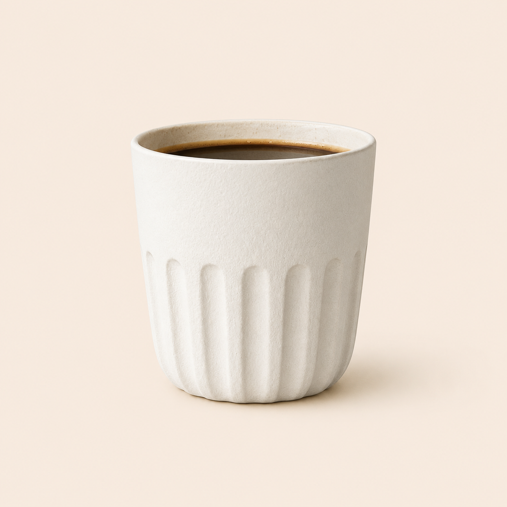 White Retro Ceramic Espresso Mug