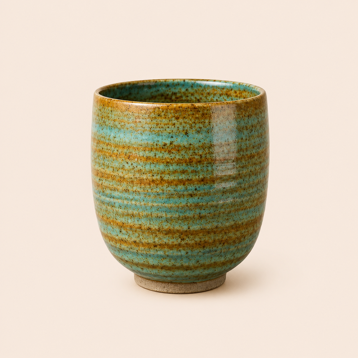 Blue with Brown Vintage Handcrafted Ceramic Coffee Mug