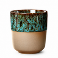 Textured Ceramic Tumbler with Vibrant Glaze