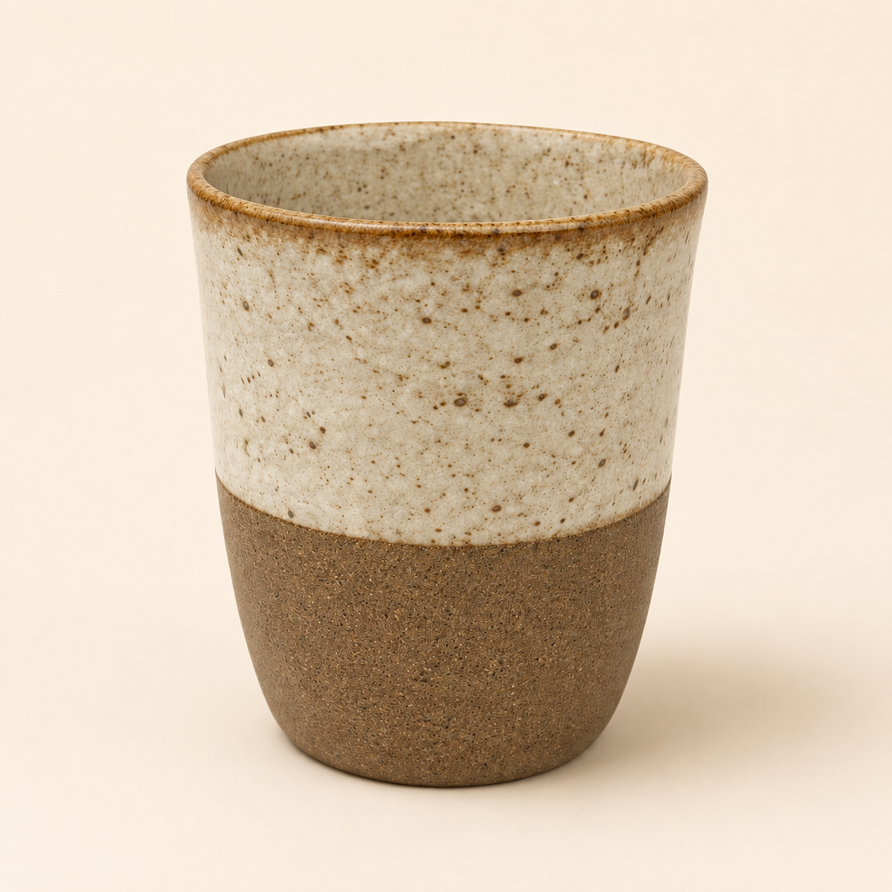 Handcrafted Two-Tone Ceramic Tumbler