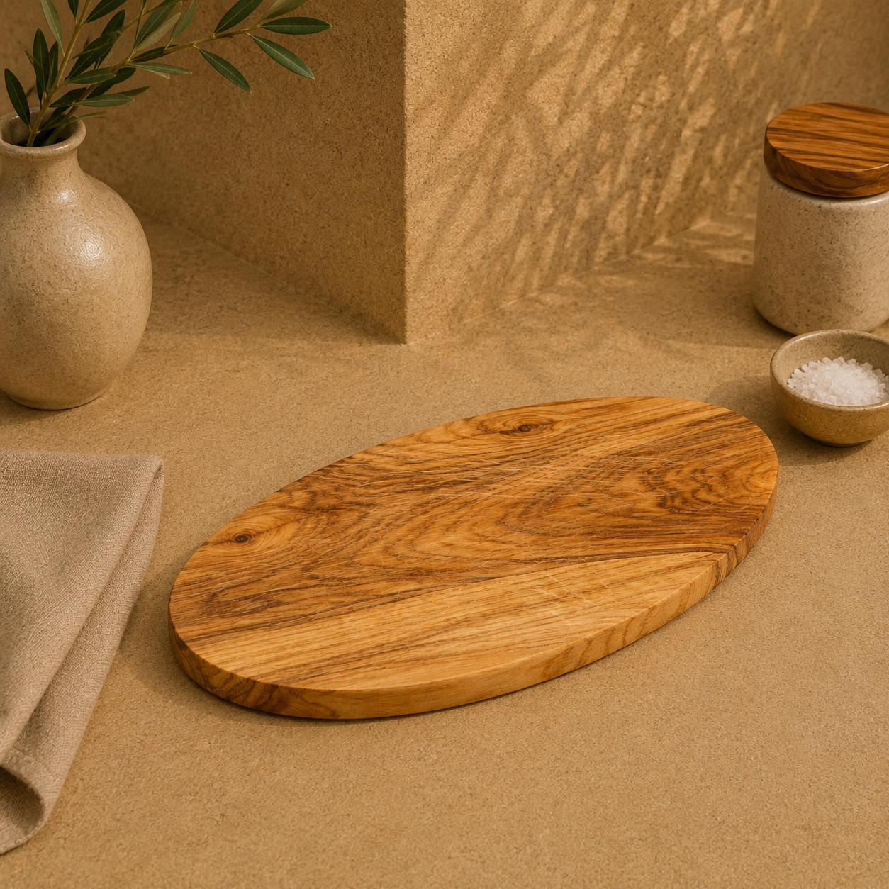 Olive Wood Oval Board