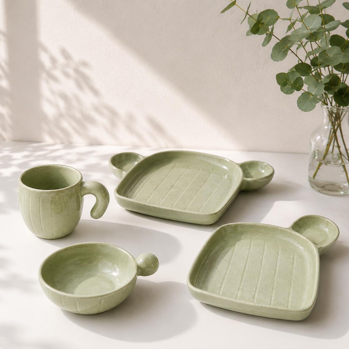 Everyday Cactus Serving Set (4 Pcs)