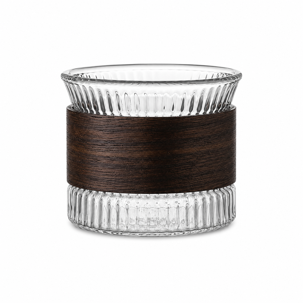Vertical Stripe Borosilicate Espresso Cup