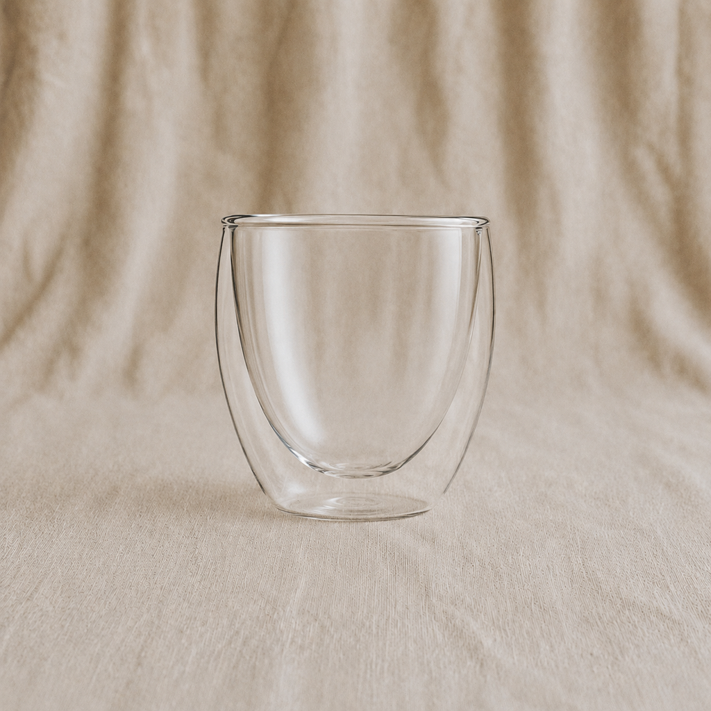 Clear Core Double Wall Glass Cup