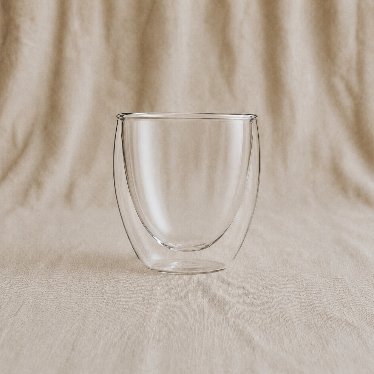 Clear Core Double Wall Glass Cup