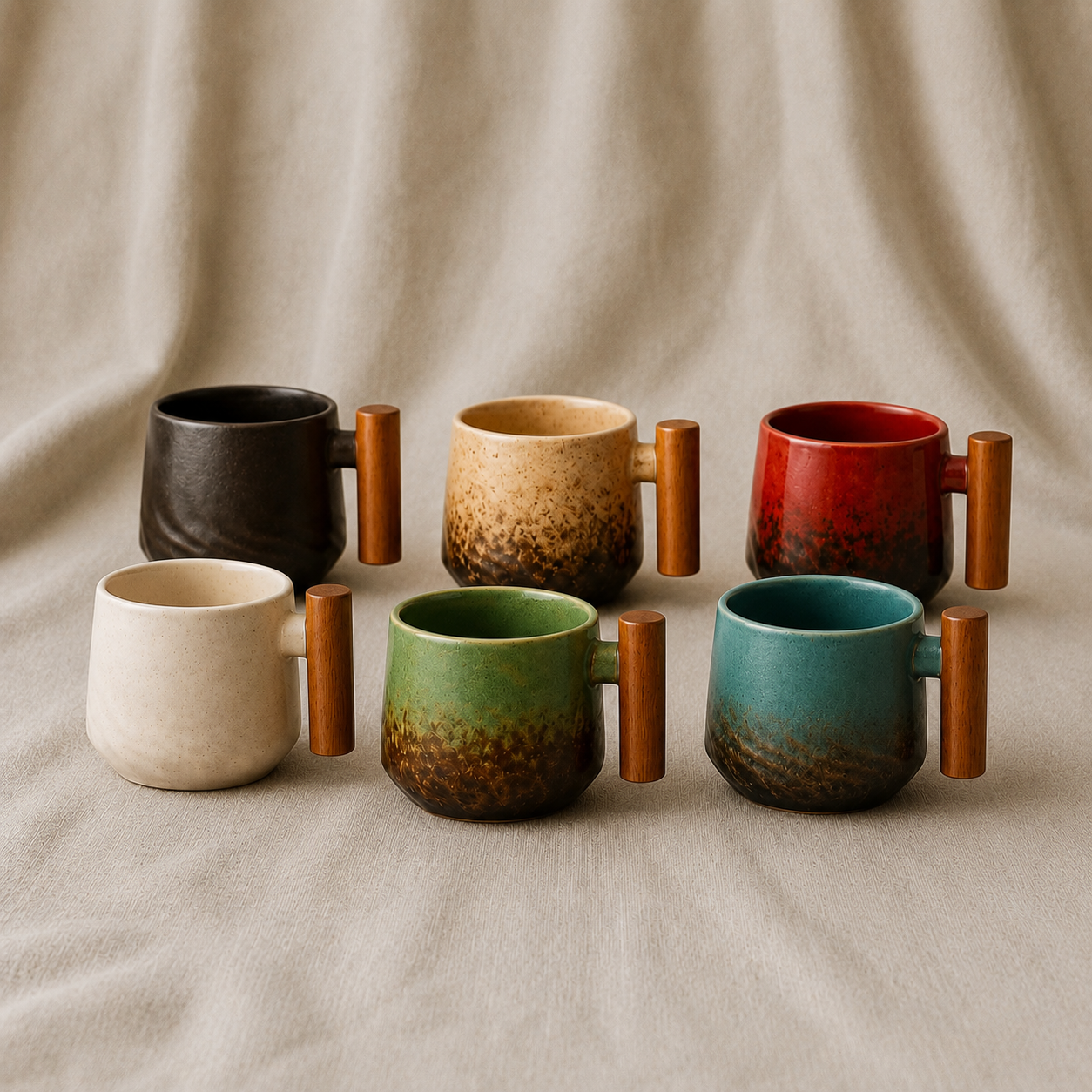 Ember wood Espresso Cup Set (6pcs)
