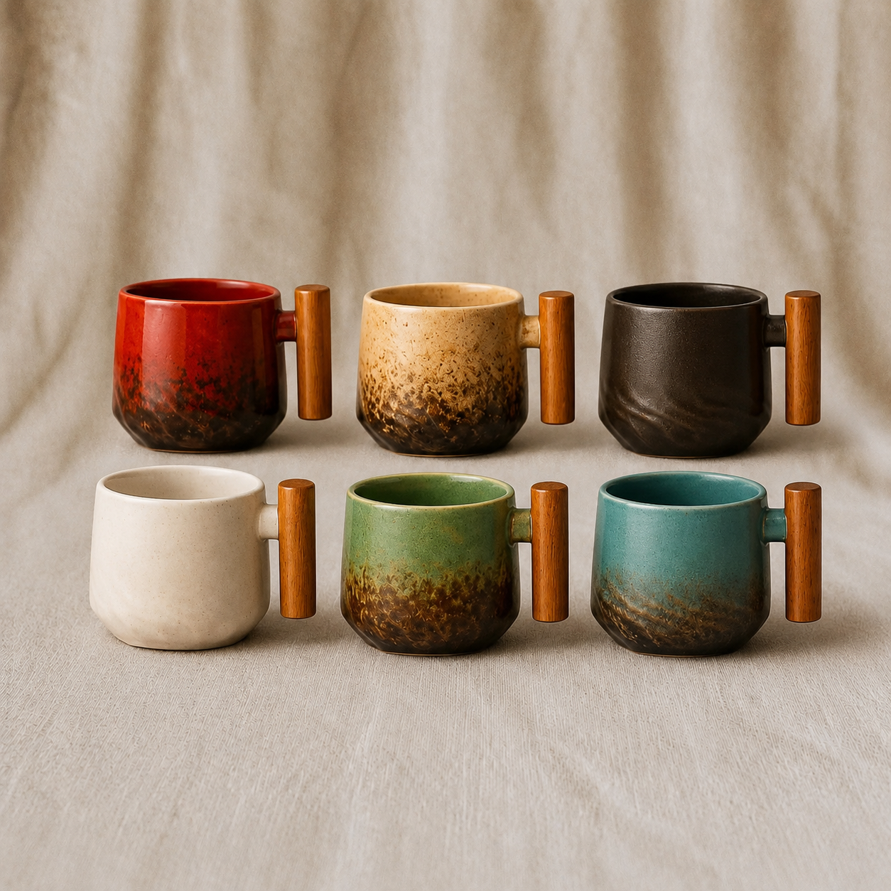 Ember wood Espresso Cup Set (6pcs)