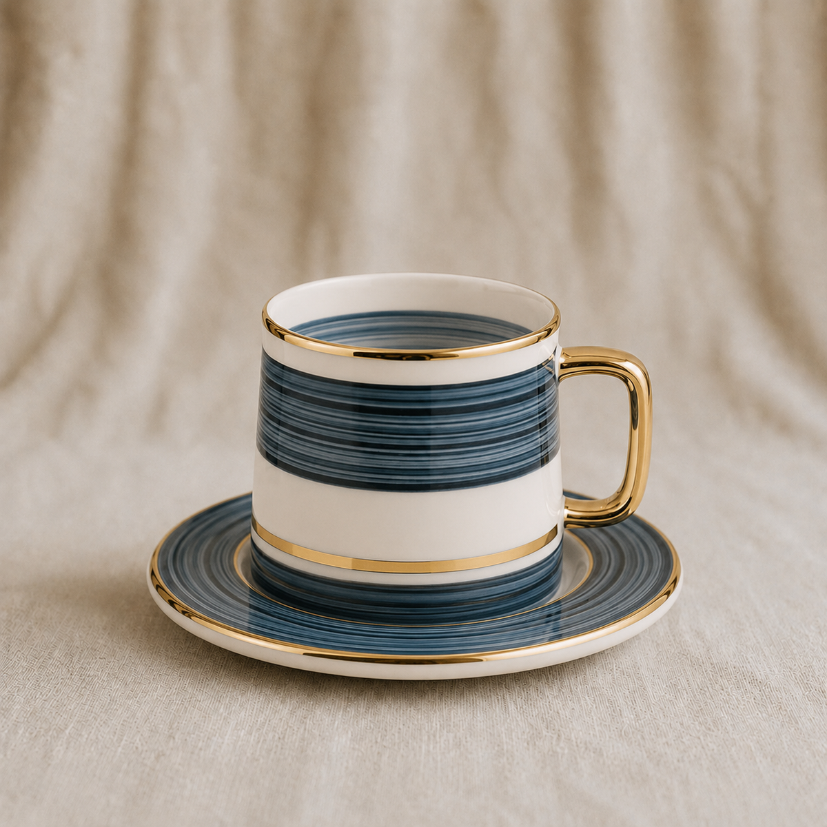 English Lake Blue Breakfast Cup