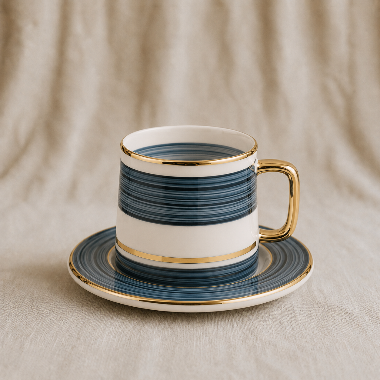 English Lake Blue Breakfast Cup