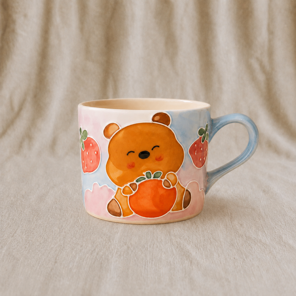 Handmade Bear Mug with Handle