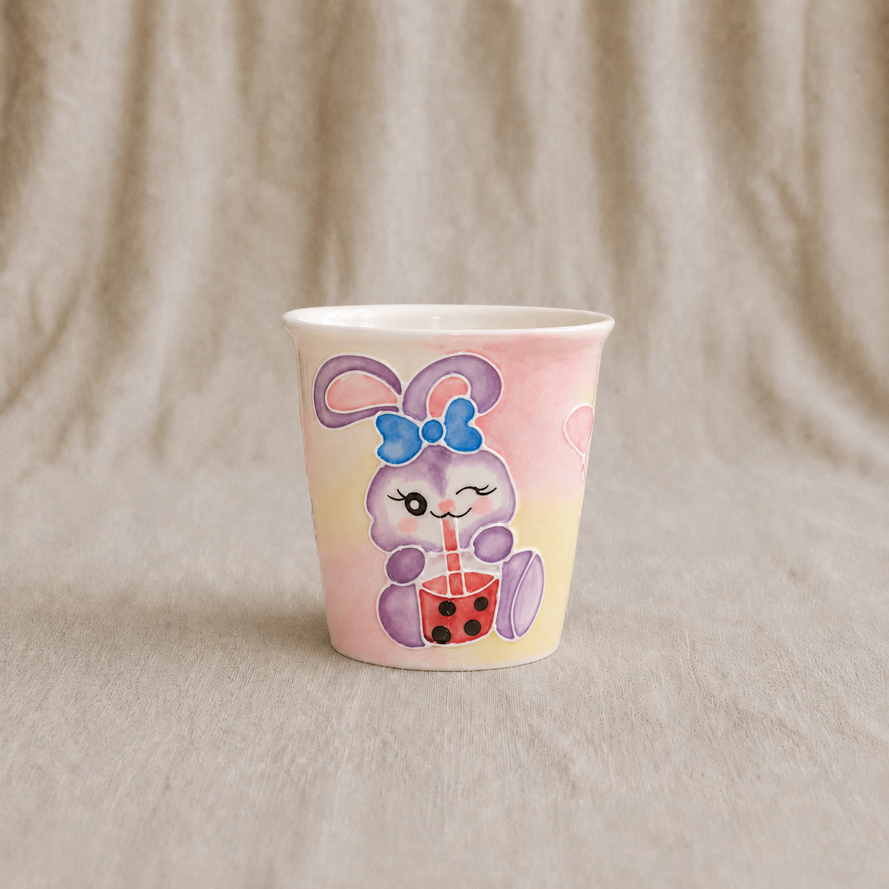 Handmade Bubble Tea Bunny Mini Cup