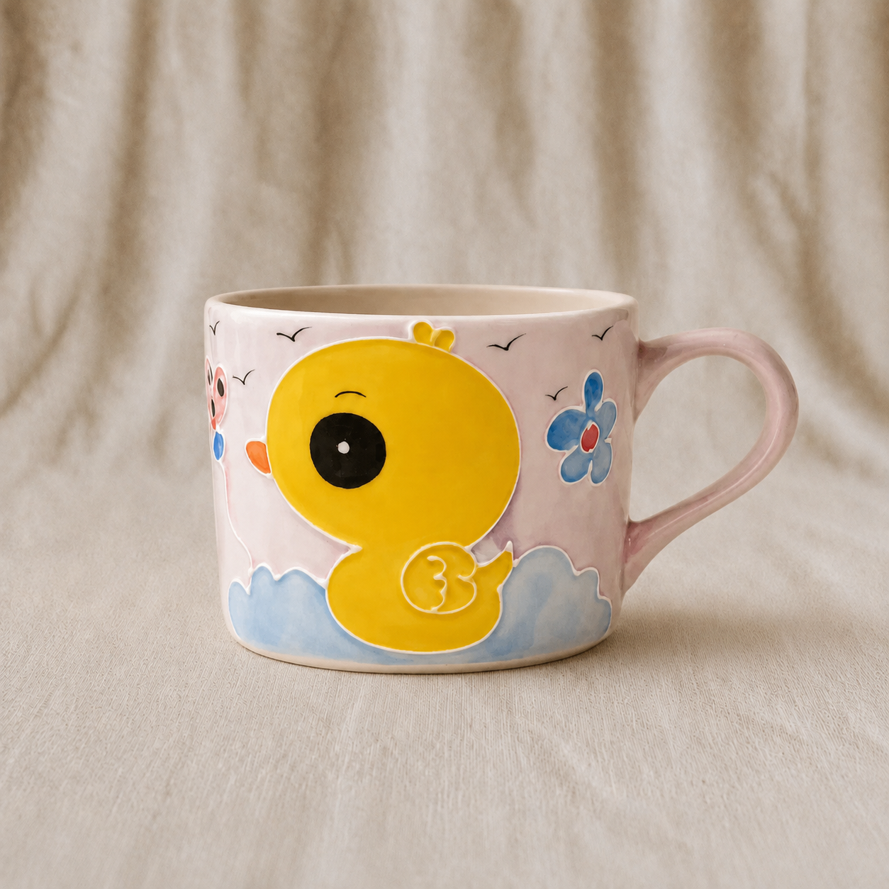 Handmade Duck Mug with Handle