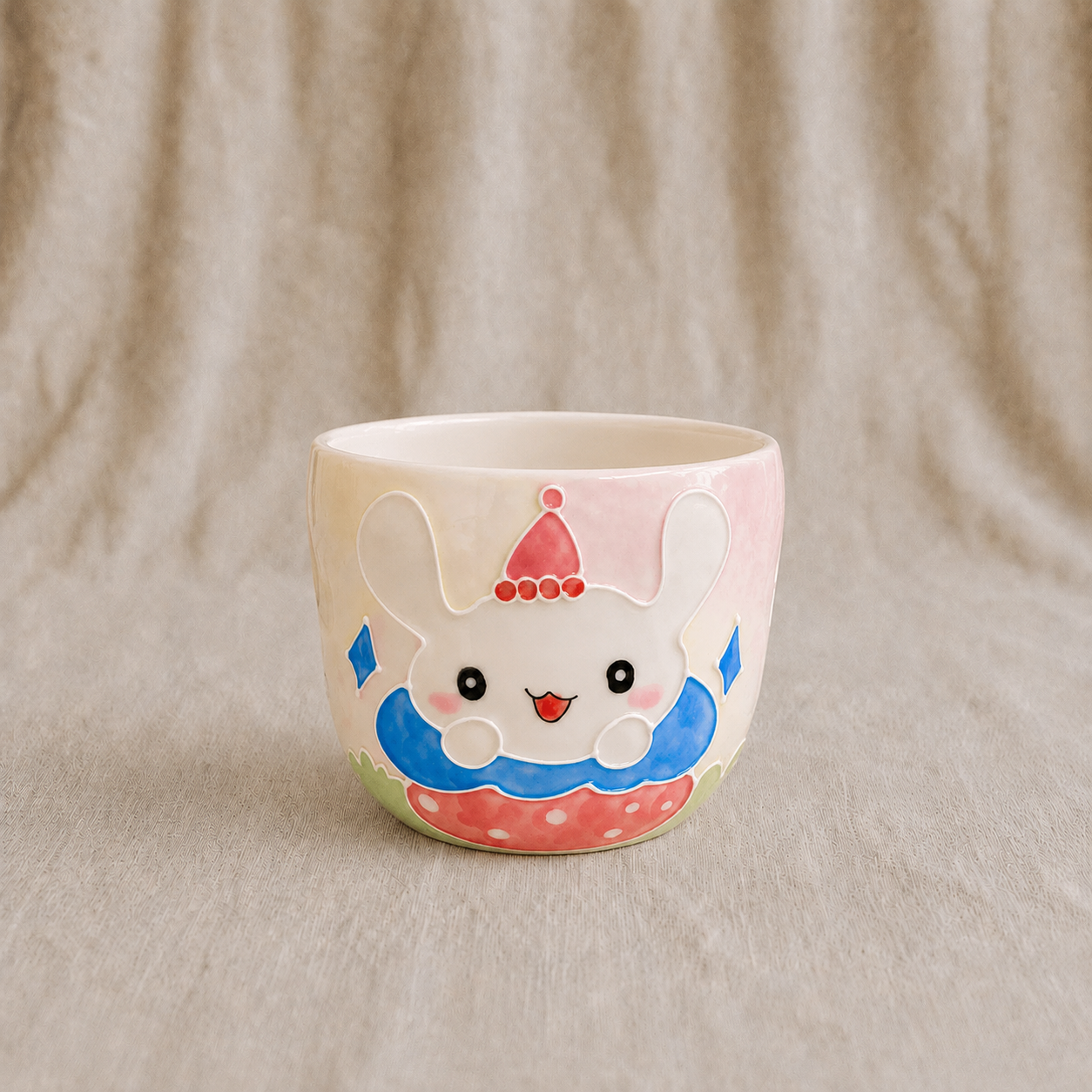 Handmade Happy Bunny Gourd Cup