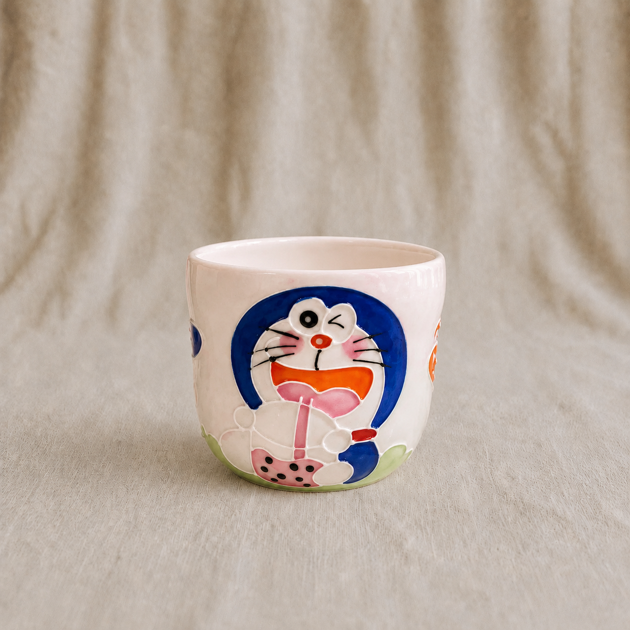 Handmade Happy Doraemon Gourd Cup
