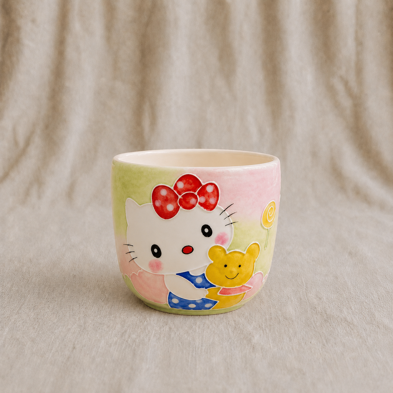 Handmade Hello Kitty & Bunny Gourd Cup