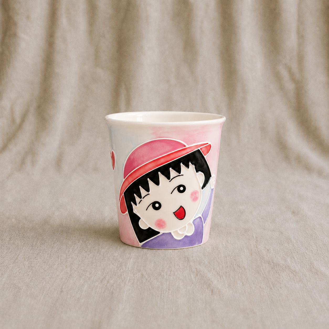 Handmade Maruko Pink Hat Mini Cup