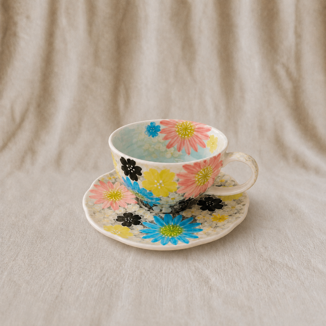 Handmade Multicolor Petal Coffee Cup