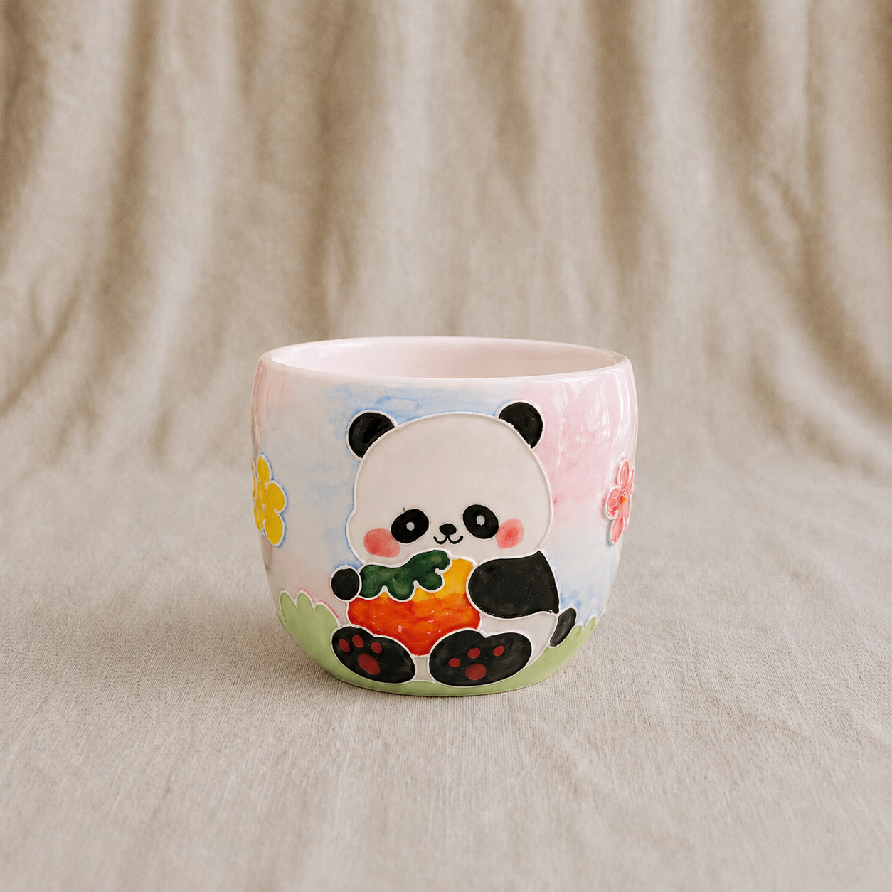 Handmade Panda Gourd Cup