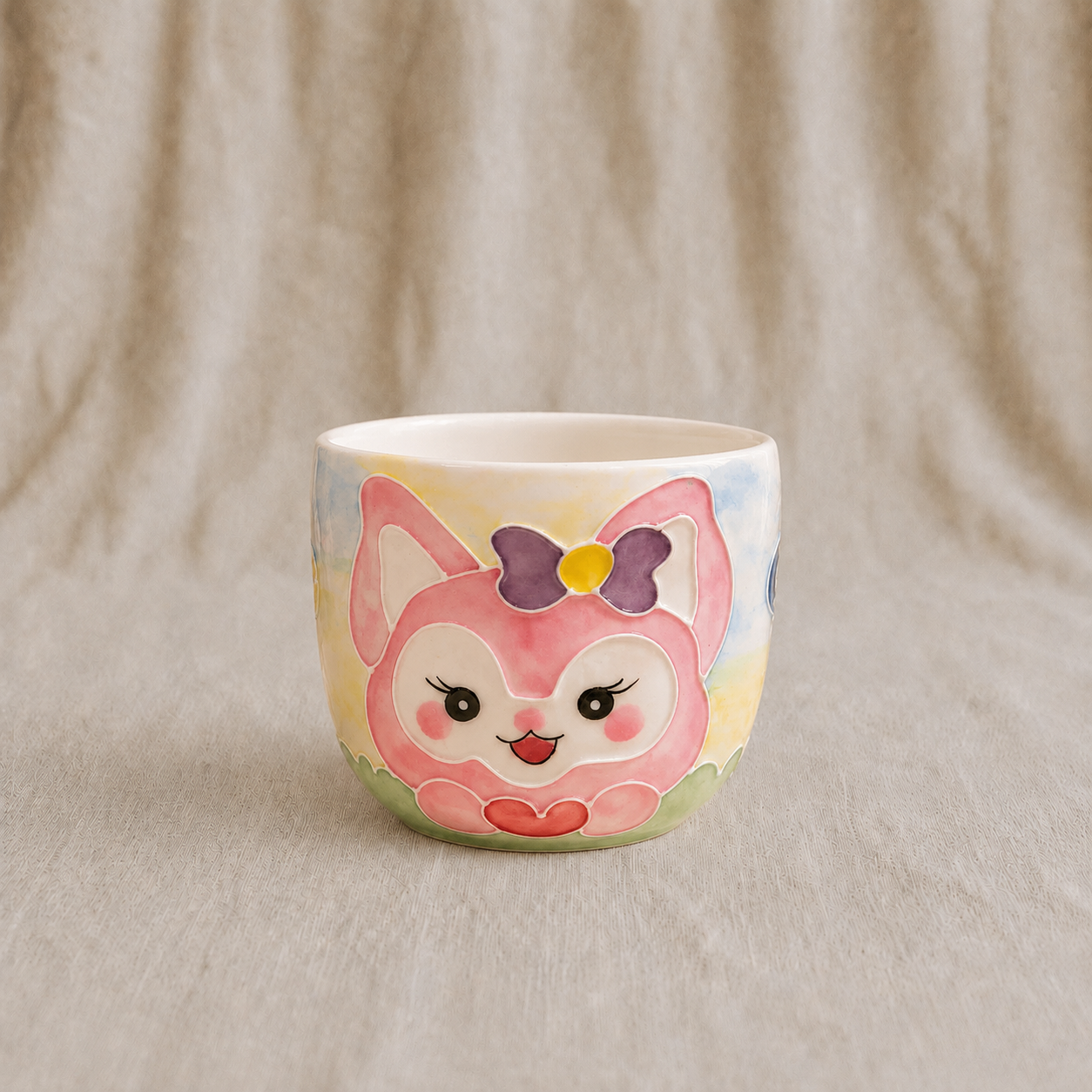 Handmade Pink Bunny Gourd Cup
