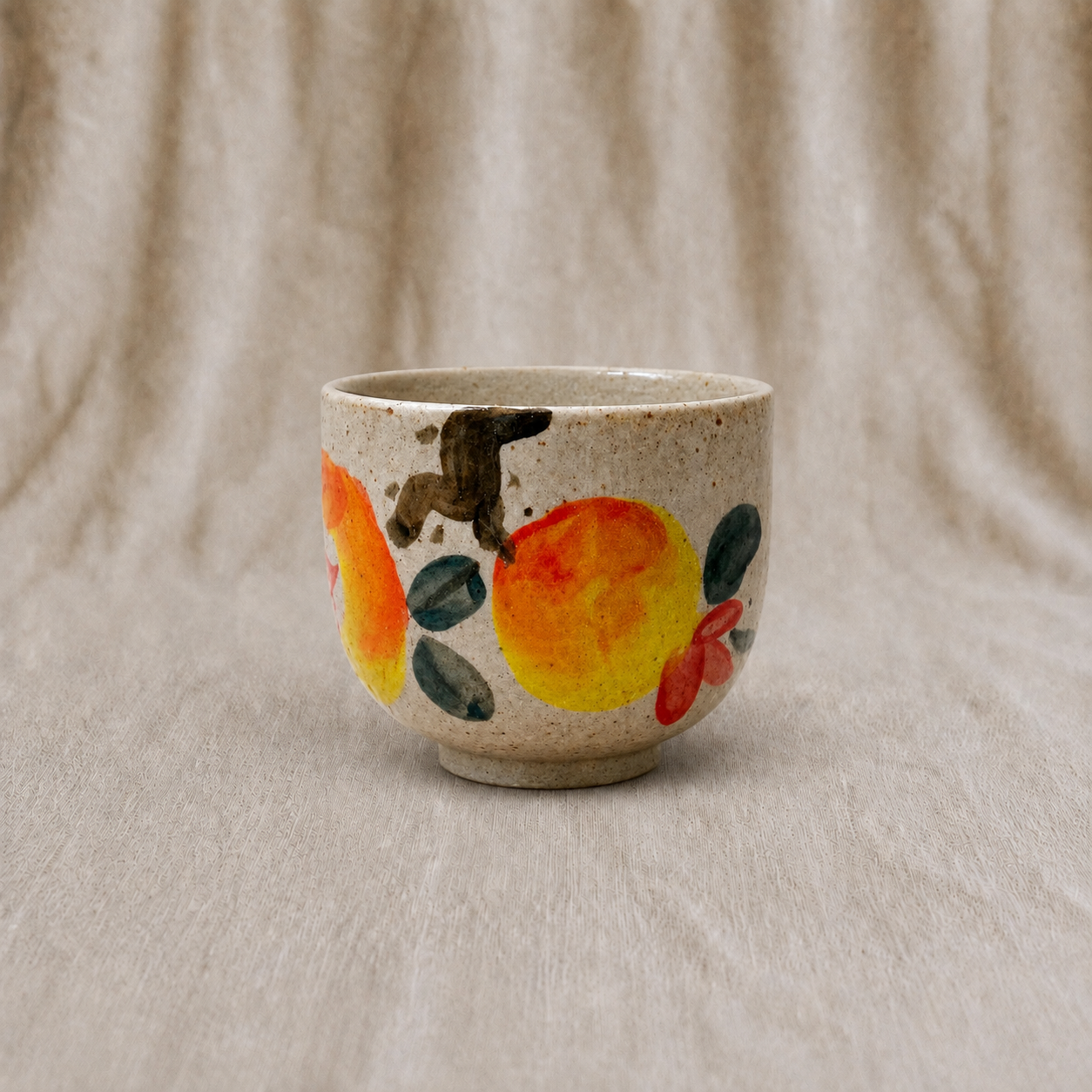 Handmade Pomegranate Small Ceramic Cup