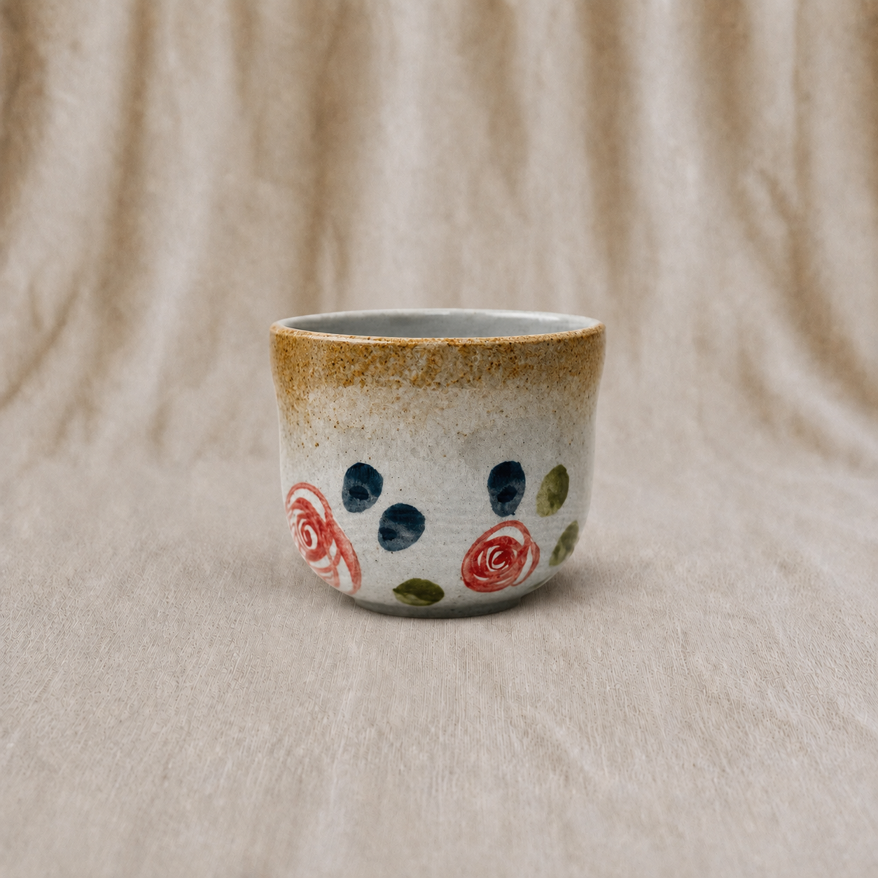 Handmade Rose Large Ceramic Cup