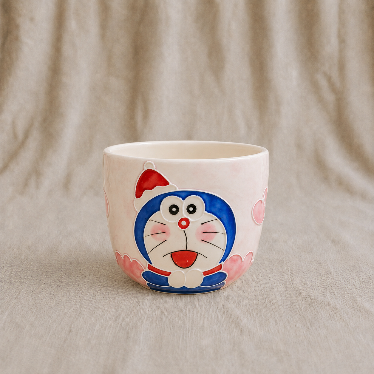 Handmade Santa Doraemon Gourd Cup