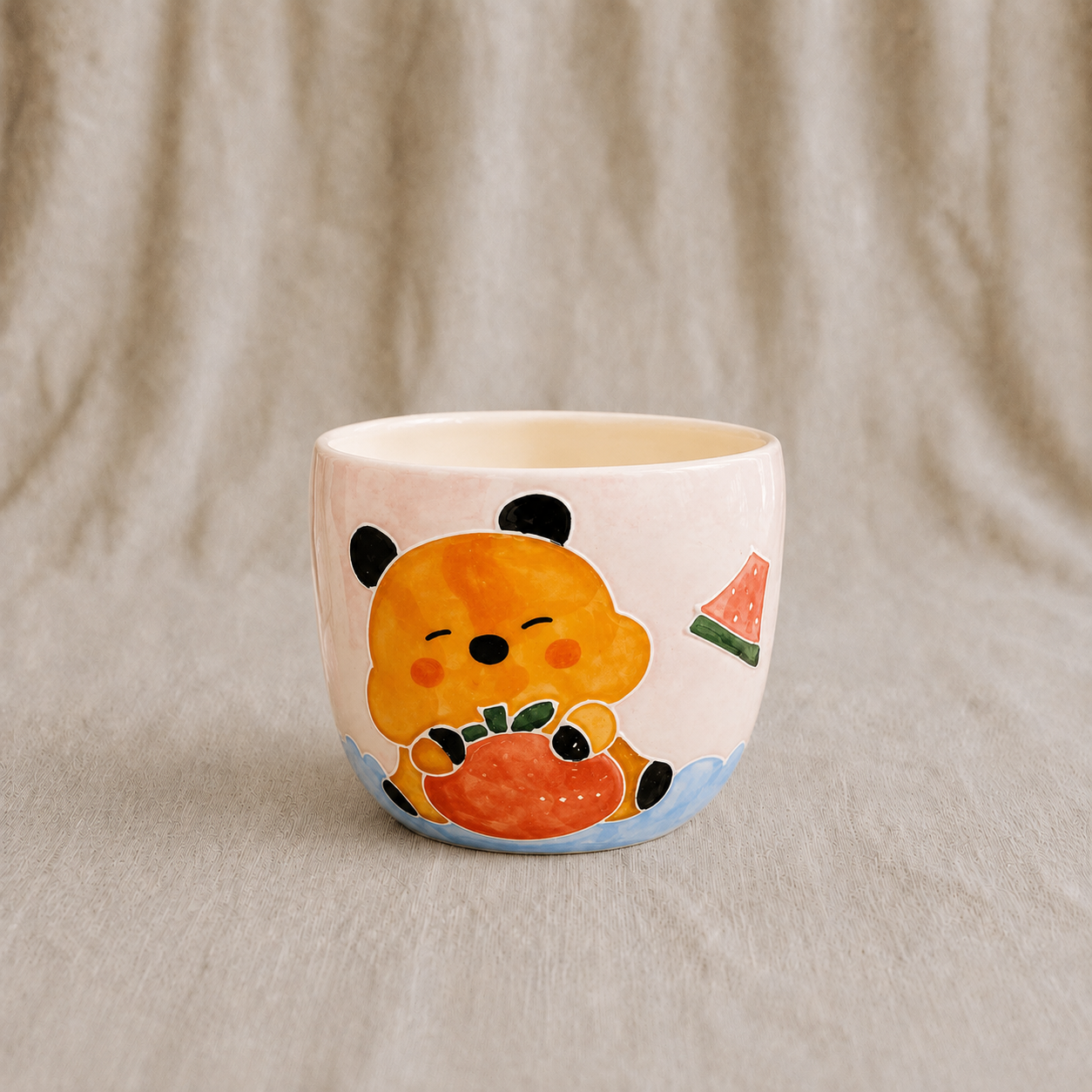 Handmade Strawberry Bear Gourd Cup