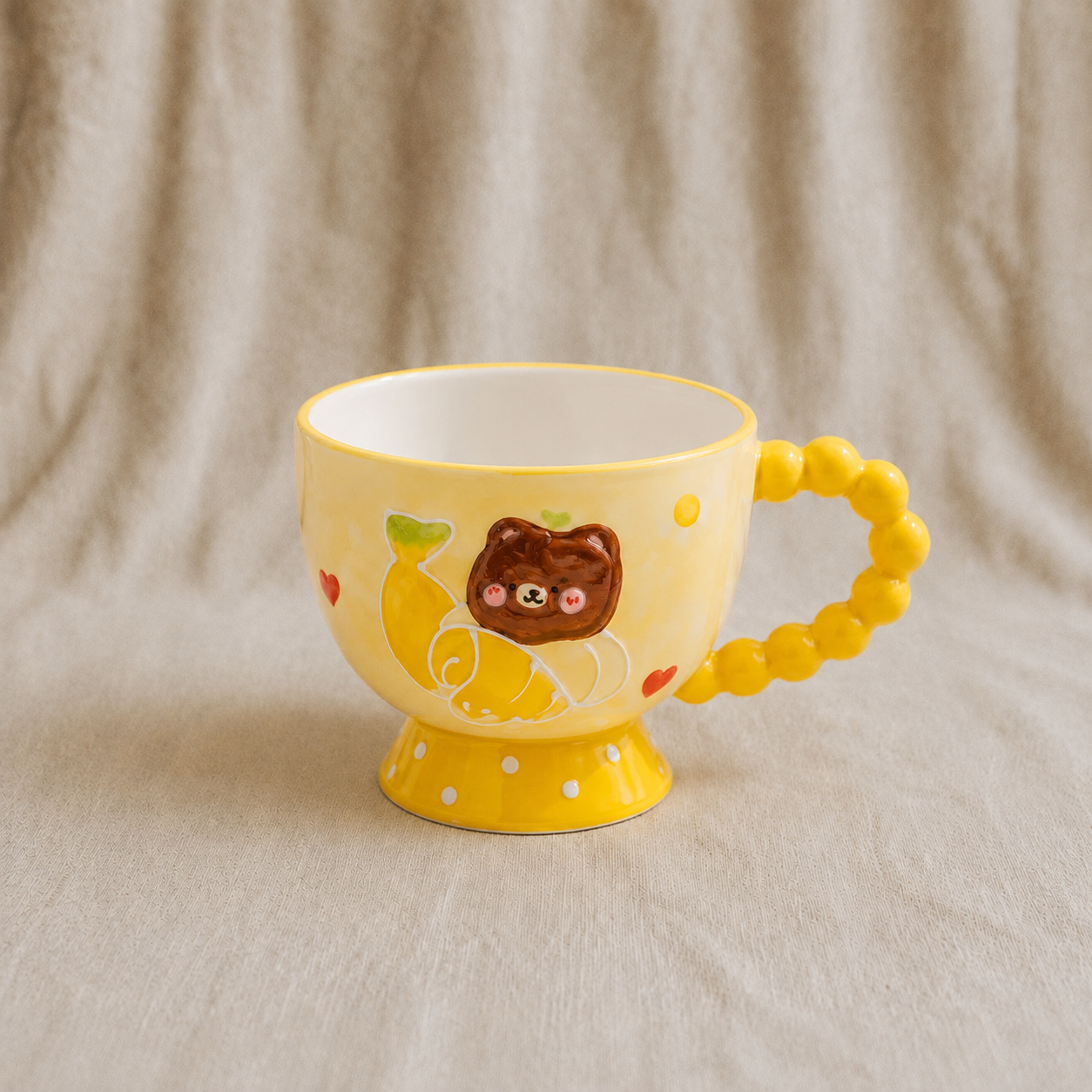 Handmade Yellow Bear Breakfast Cup