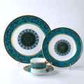 Emerald Gold Dining Set for One - 18K GOLD