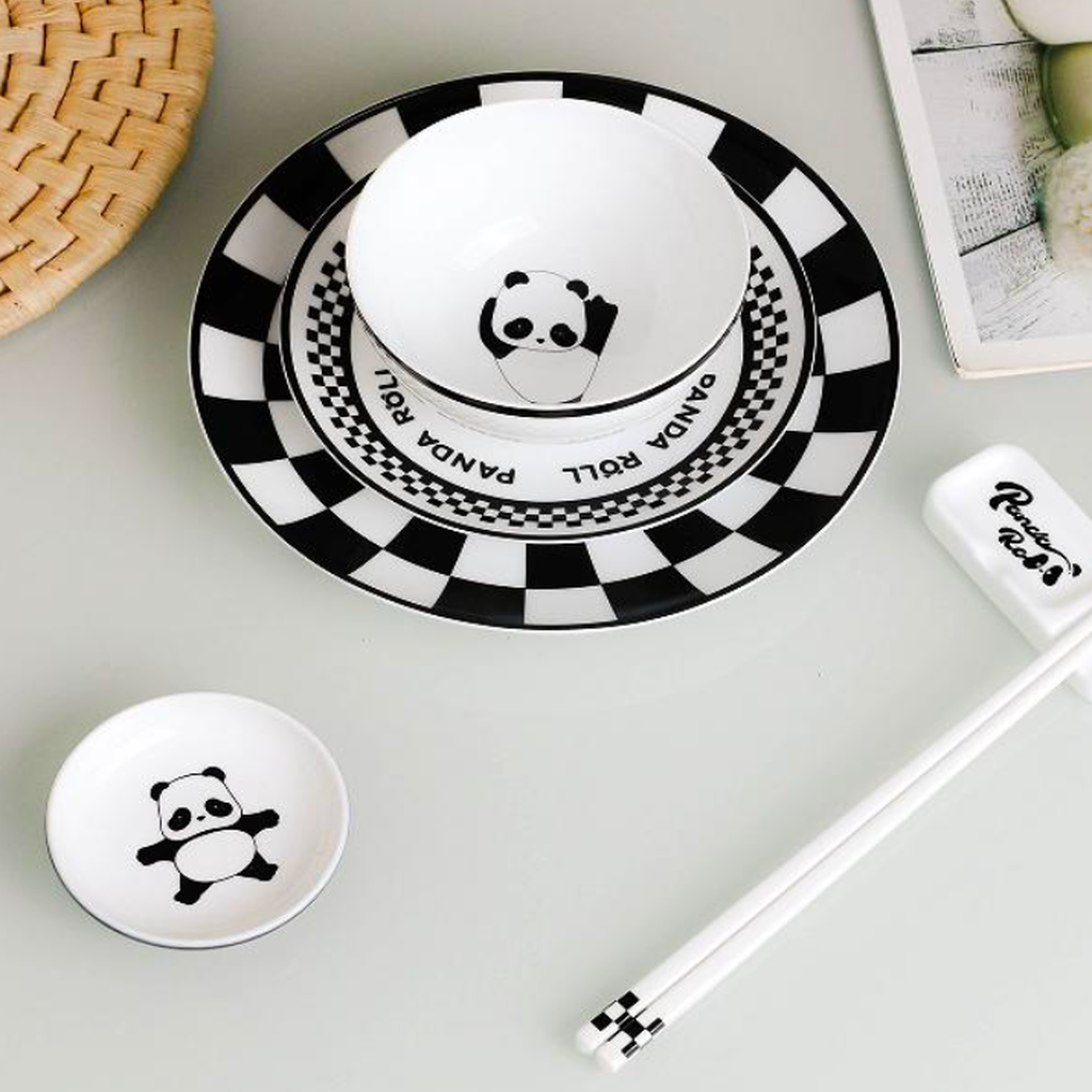 Panda Roll Kids Porcelain Dinner Set (6 Pcs)
