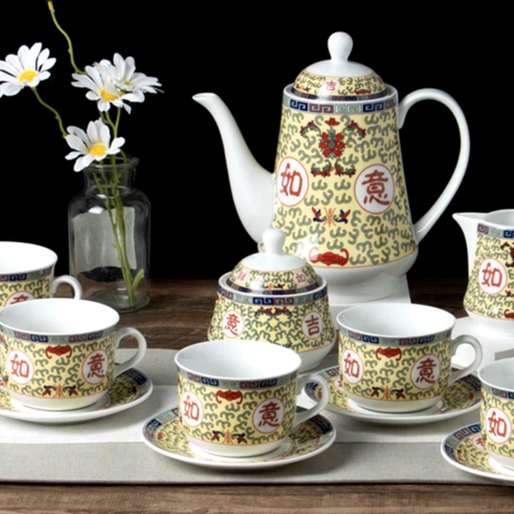 May Wishes Porcelain Coffee Set (9 Piece)