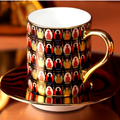 Belief Black Espresso Cup & Saucer (90 ml) - 18K Gold (Copy)