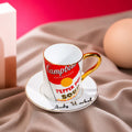 Andy Warhol AD sticker Espresso Cup & Saucer (90ml) - 18K Gold