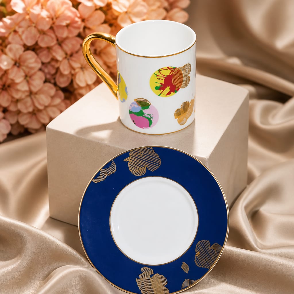 Andy Warhol Vitality Espresso Cup & Saucer - 18K Gold